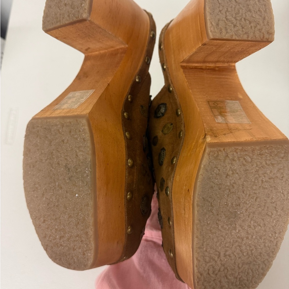 New Free People Claudia Clog Brown Size 38 - Picture 8 of 9